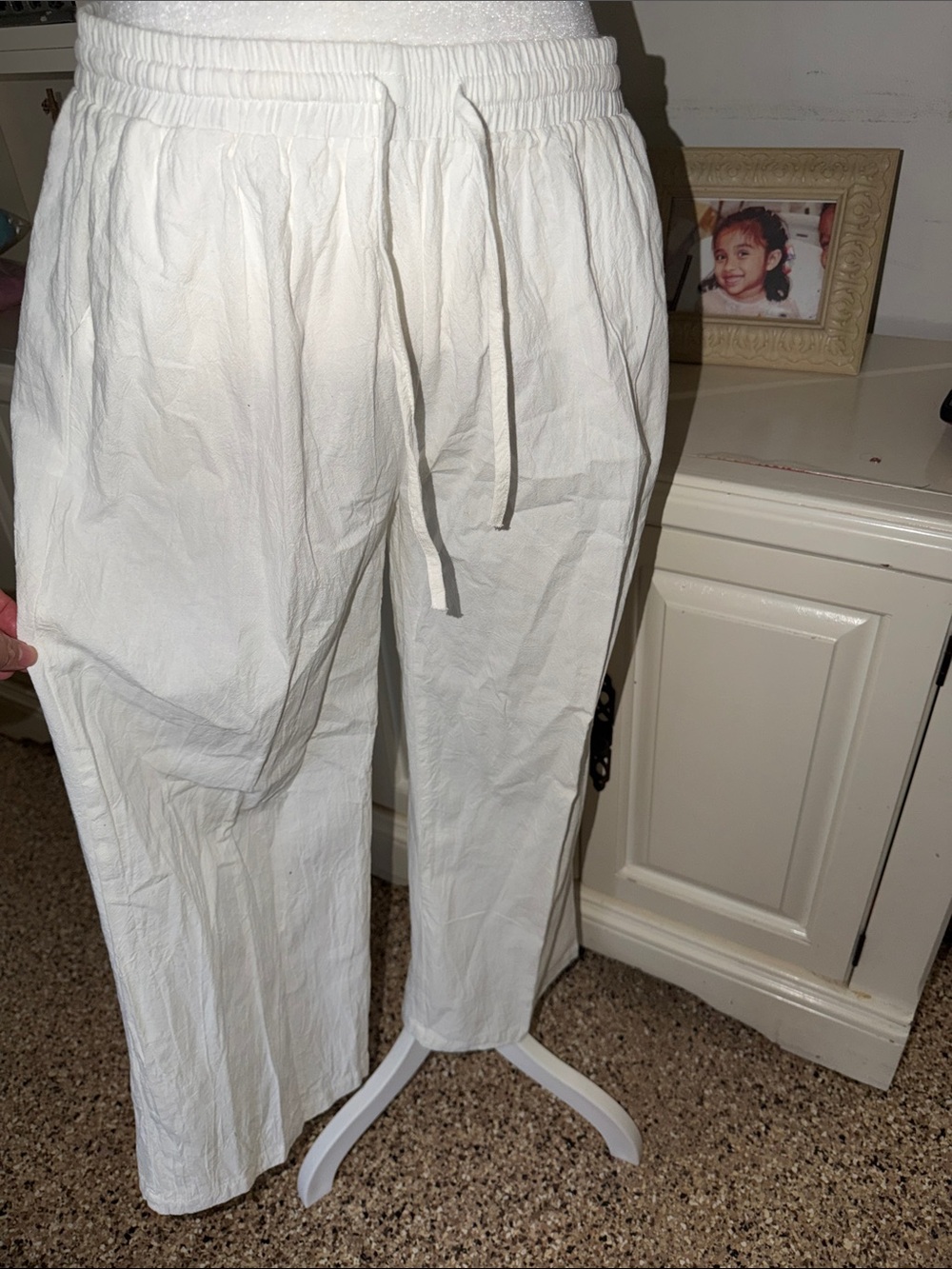 White Drawstring women’s Pants
